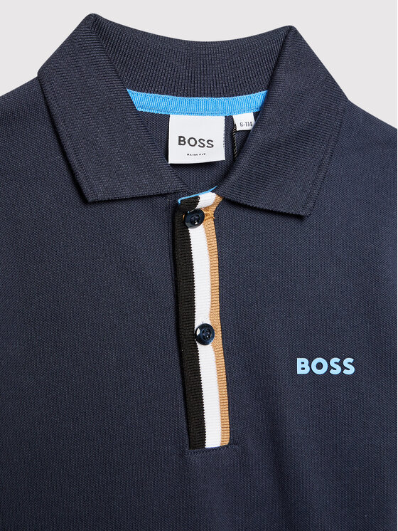 Polo J25N51 S Blu scuro Slim Fit