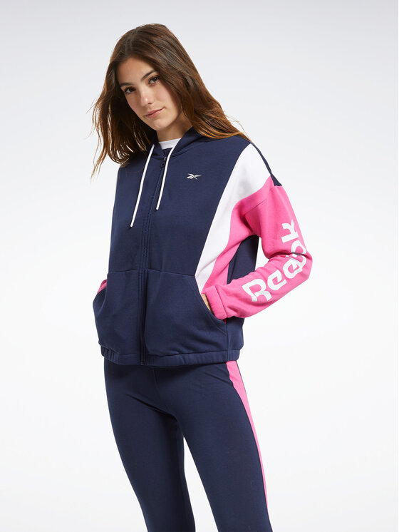 Reebok Sweatshirt Training Essentials Logo Hoodie FU2249 Blau Modivo