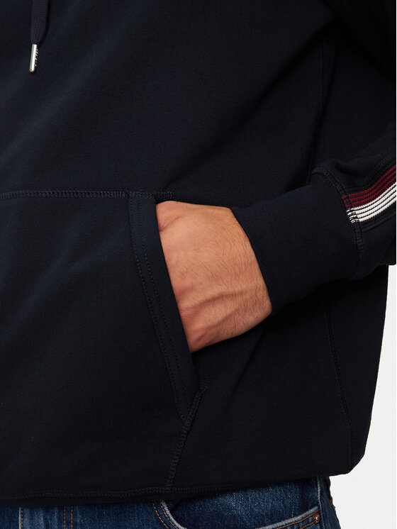 Tommy Hilfiger Tommy Hilfiger Majica dugih rukava Global Stripe MW0MW37225 Tamnoplava Regular Fit