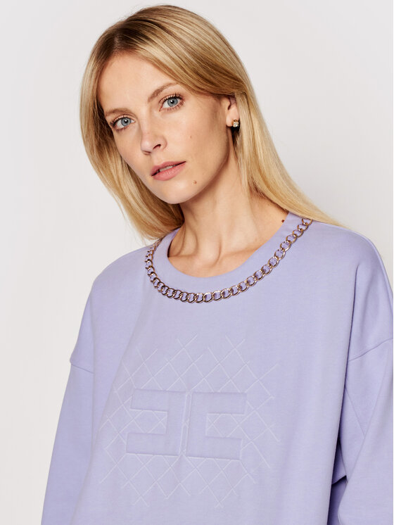 Vestito di maglia AB-136-11E3-V290 Viola Oversize