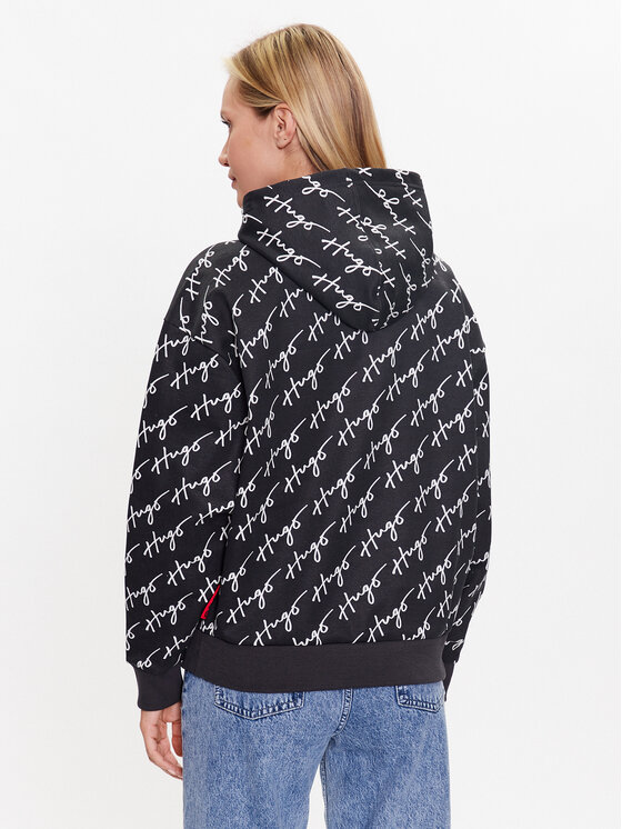HUGO Hugo Mikina Relaxed Hoodie 2 50489131 Čierna Regular Fit