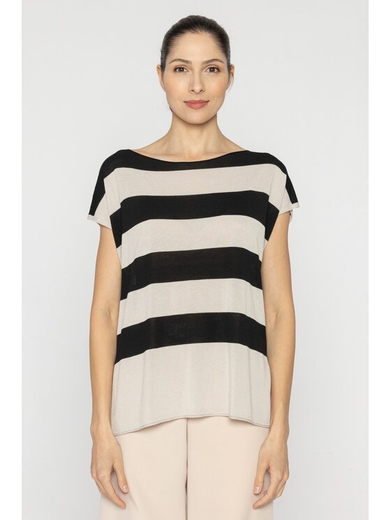 Deni Cler Milano Deni Cler Milano Bluzka T-DC-1232-D2-20-15-1 Czarny Loose Fit