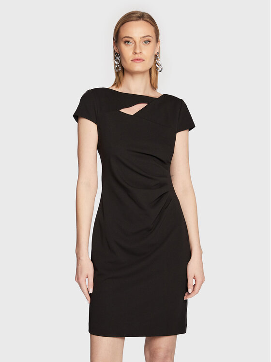 DKNY Každodenné šaty DD2H1240 Čierna Regular Fit