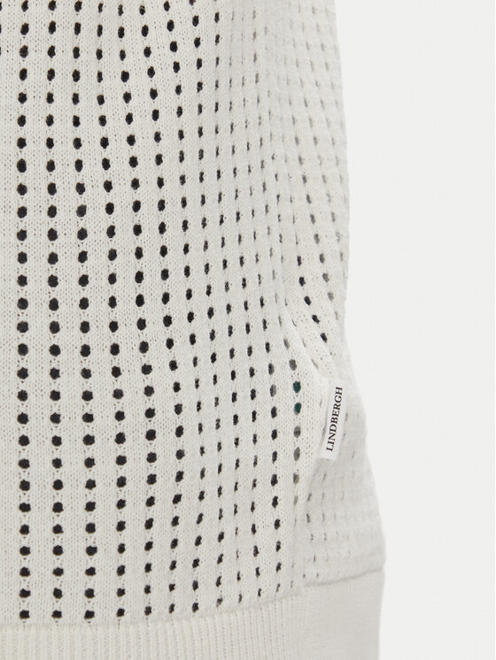 Lindbergh Lindbergh Polo majica 30-804126 Écru Relaxed Fit