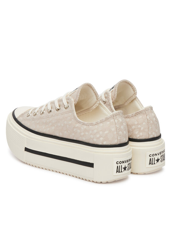Converse Converse Kedas Chuck Taylor All Star Lift Double Stack Platform Deer A17884C Bēšs