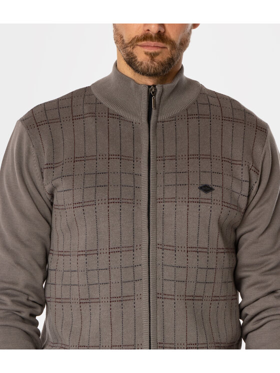 Lee Cooper Lee Cooper Sweter CHAO Szary Regular Fit
