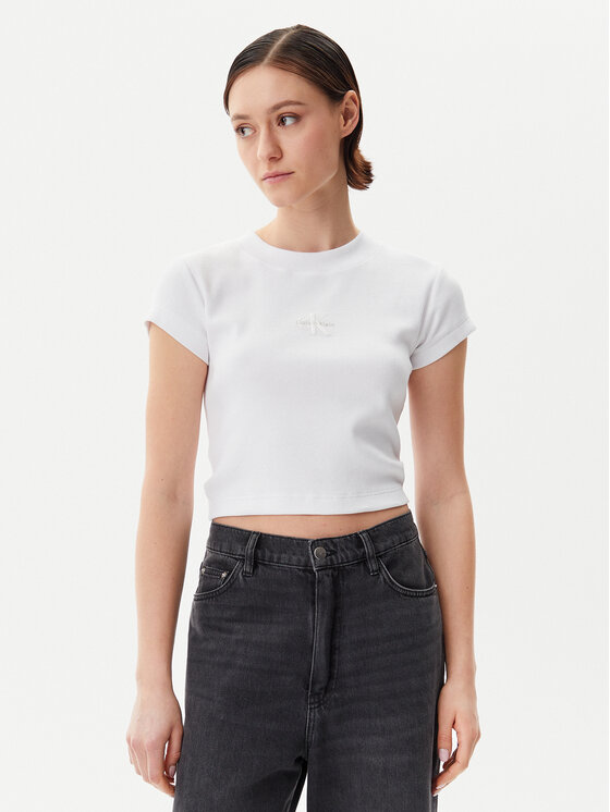 Calvin Klein Jeans Calvin Klein Jeans Tricou LV047AB802 Alb Regular Fit