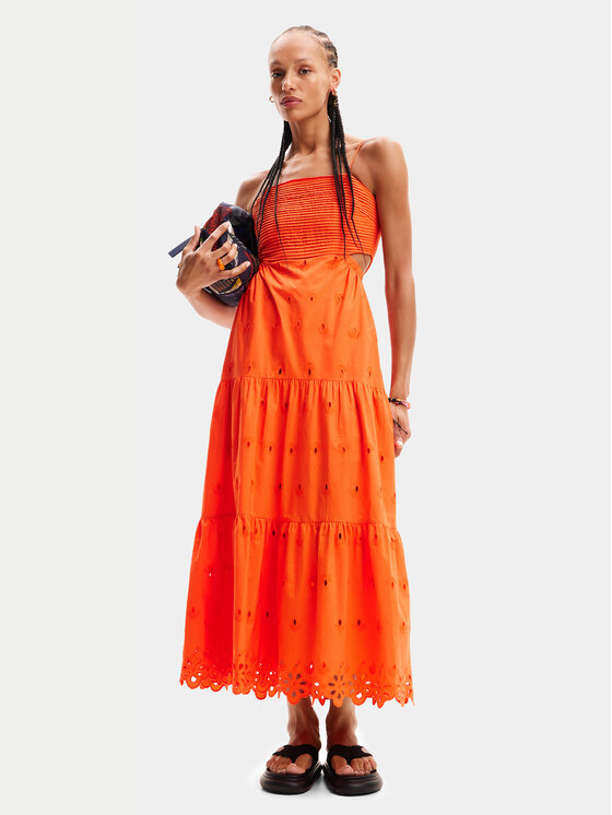 Desigual Desigual Rochie de vară Malver 24SWVW12 Portocaliu Regular Fit