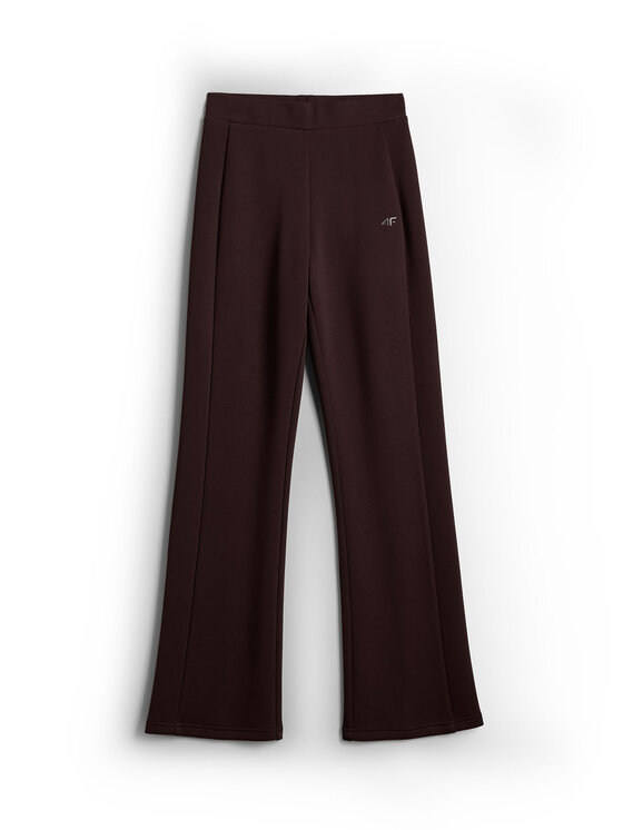 4F 4F Spodnie dresowe ESSENTIAL Brązowy ciemny Slim Fit
