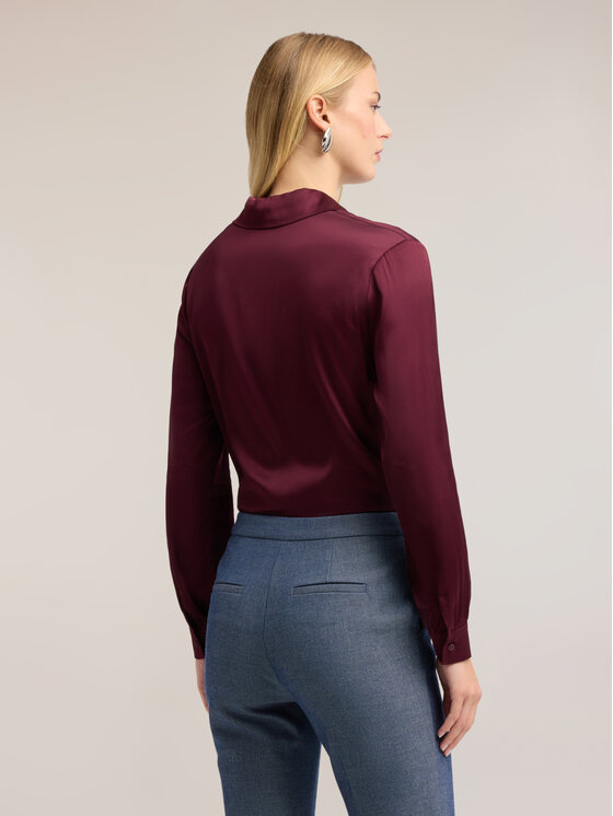 Motivi Motivi Koszula 5192Q600996N036 Bordowy Regular Fit