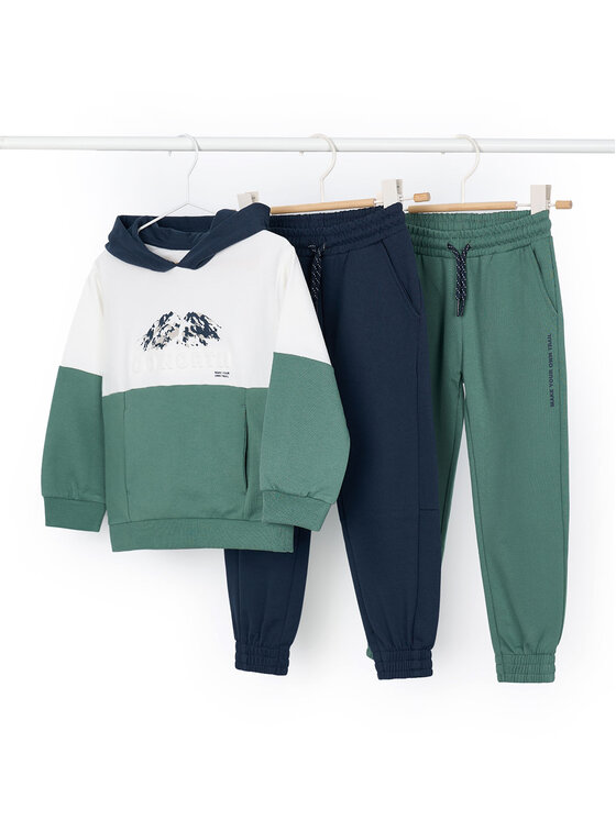 Mayoral Mayoral 2er-Set Jogginghosen und Sweatshirt 4804 Grün Regular Fit