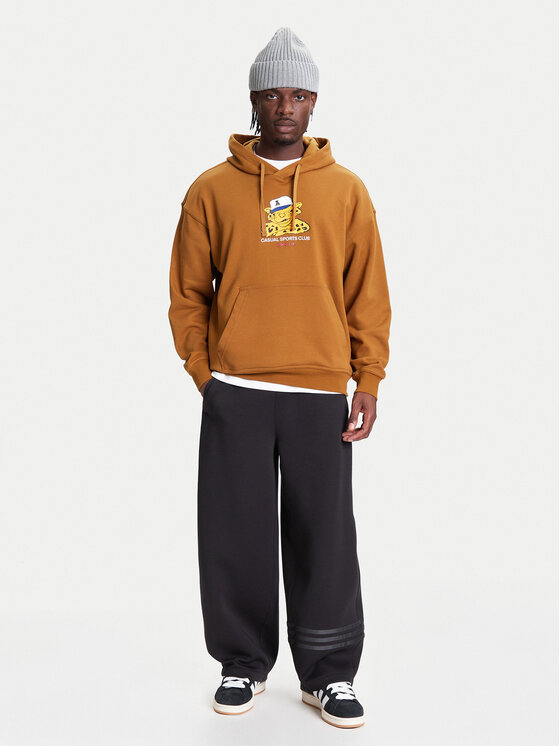 adidas adidas Mikina Wabash JW0167 Hnědá Loose Fit
