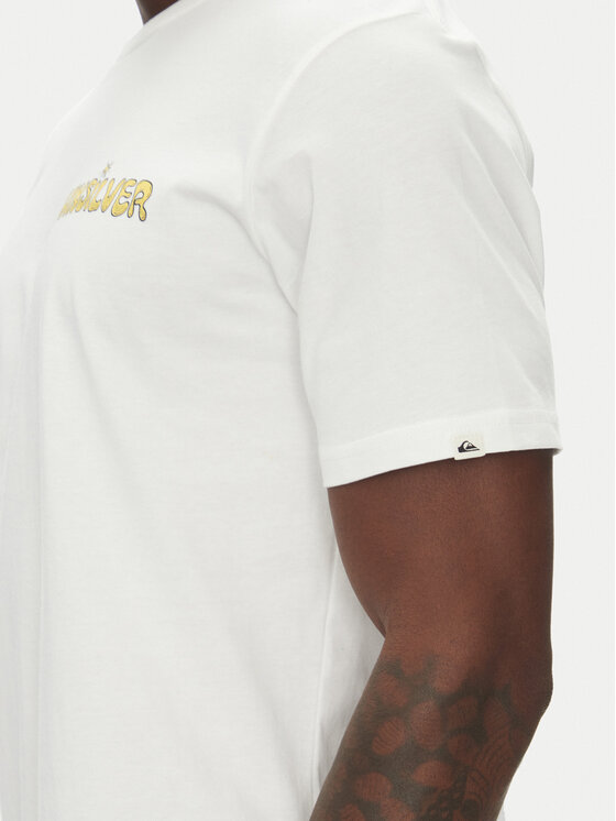 Quiksilver Quiksilver Marškinėliai Ev Disconnect Effects EQYZT08049 Balta Regular Fit