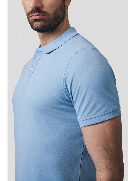 Lancerto Lancerto Polo Cassian PO073125000002 Niebieski Regular Fit