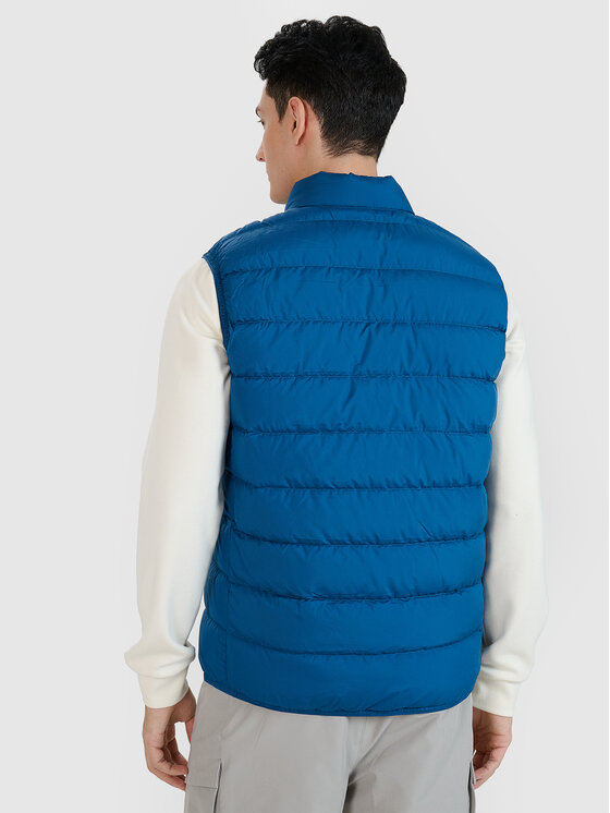 4F 4F Kamizelka NATURAL (DOWN) WARMTH Turkusowy Regular Fit