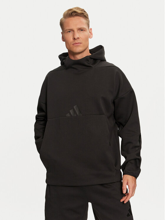 Felpa adidas nera e bianca uomo clearance