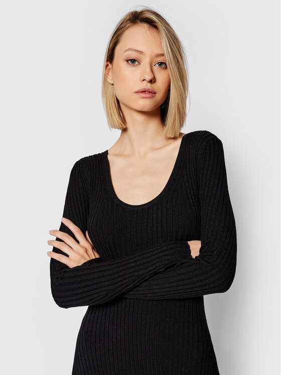 Vestito di maglia Hazel F21200009 Nero Slim Fit