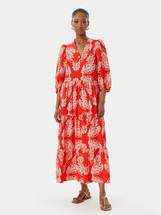 LOLA CASADEMUNT LOLA CASADEMUNT Sommerkleid LS2616138 Hellrot Regular Fit