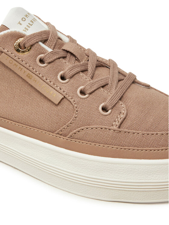 Tommy Hilfiger Tommy Hilfiger Sneakersy Essential Vulc Textile Sneaker FW0FW08323 Beżowy