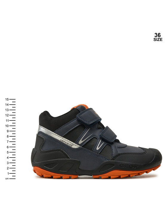 Geox Geox Schnürschuhe Jr New Savage B Abx J261WA 0MEFU C0659 D Dunkelblau