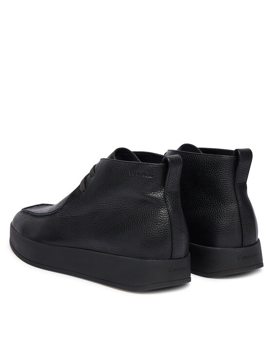 Calvin Klein Calvin Klein Kotníková obuv Hybrid Cup Apron Boot Lth HM0HM01987 Černá