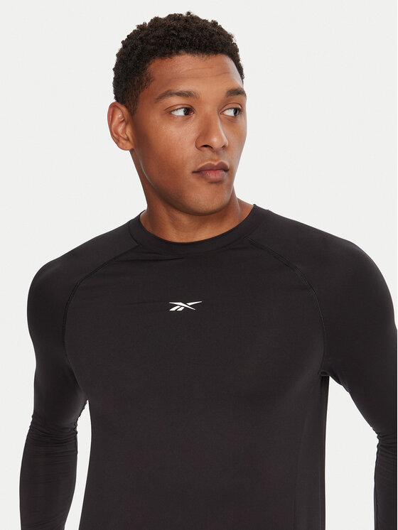 Reebok Reebok Koszulka techniczna Ls Muscle Tee RK25176CCM Czarny Regular Fit