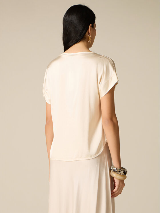 Oltre Oltre Blusa 2516J000762N002 Bianco Regular Fit