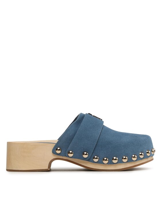 Tommy Hilfiger Dreváky Th Clog Suede FW0FW07171 Modrá