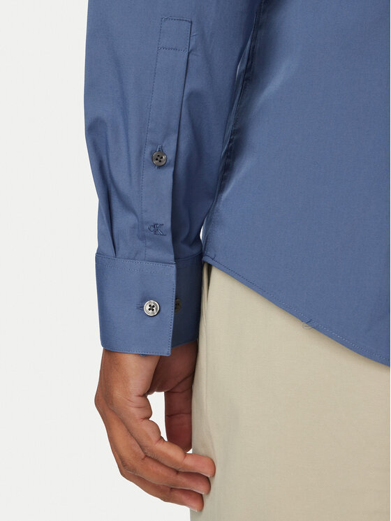 Calvin Klein Calvin Klein Cămașă Essentials LV019EU037 Albastru deschis Slim Fit
