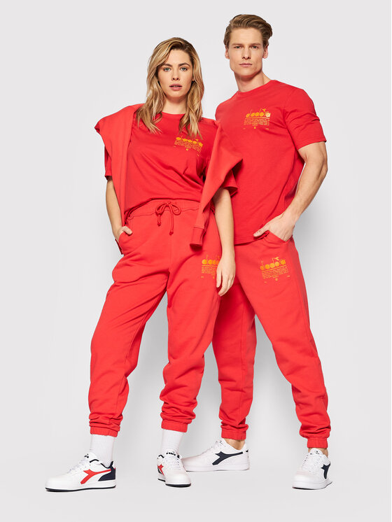 Spodnie dresowe, rozmiar M, Czerwone, Unisex Manifesto 502.178203