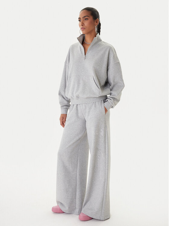 Juicy Couture Juicy Couture Pantaloni trening Annen JCWBJ225320 Gri Wide Leg