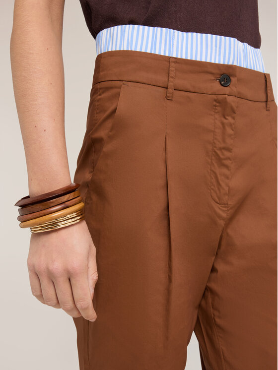 Motivi Motivi Pantaloni di tessuto P00SQ004577N0V2 Marrone Boy Fit