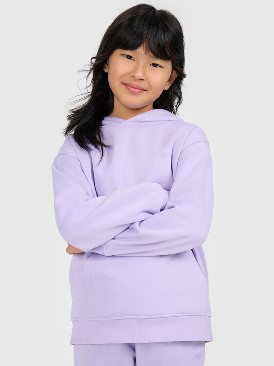 4F 4F Bluza BASIC+ Fioletowy Regular Fit