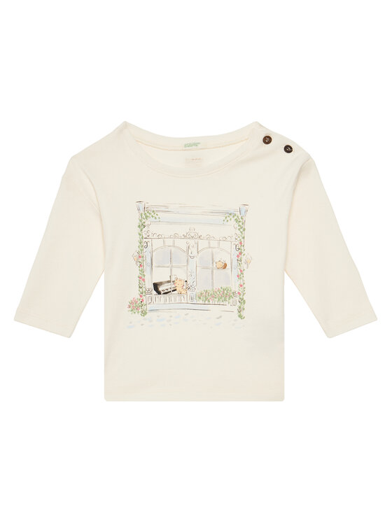 United Colors Of Benetton United Colors Of Benetton Majica 3I9WA105Q Bež Regular Fit
