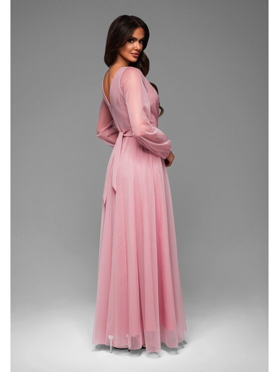 Ombre Ombre Sukienka wieczorowa LA-OM-DLR008 Różowy Regular Fit