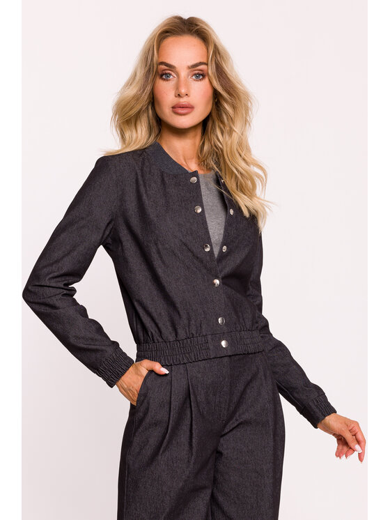 Made of Emotion Made of Emotion Kurtka bomber m800 Szary Active Fit