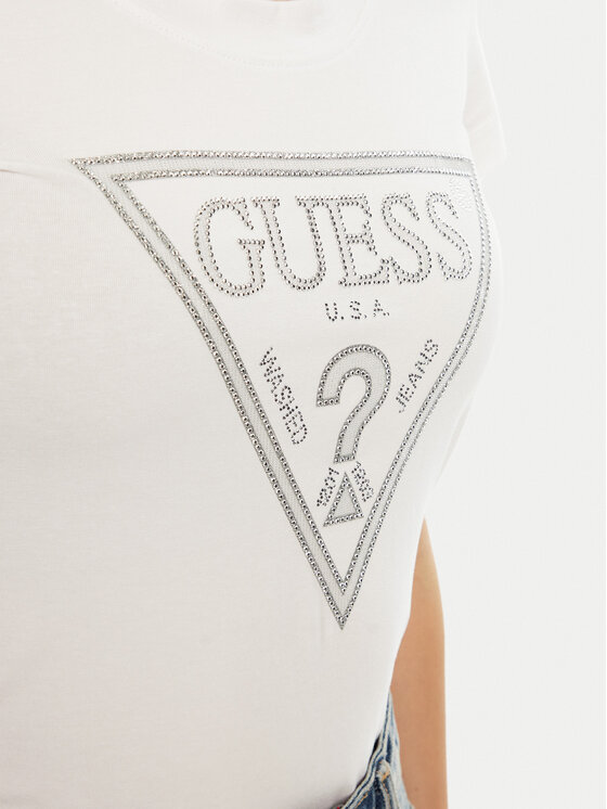 Guess Guess Marškinėliai W5RI11 J1314 Balta Regular Fit