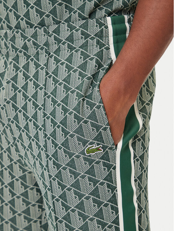 Lacoste Lacoste Spodnji del trenirke XH1440 Zelena Regular Fit