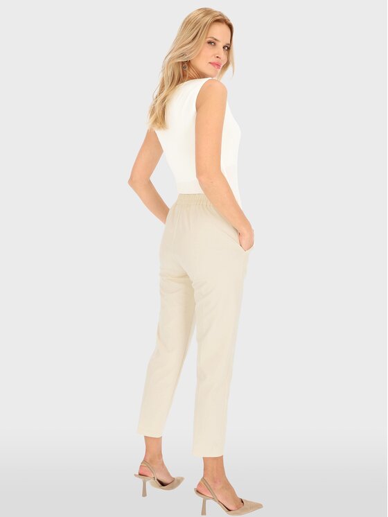 Perso Perso Spodnie damskie PTE242402F Szary Fitted Fit