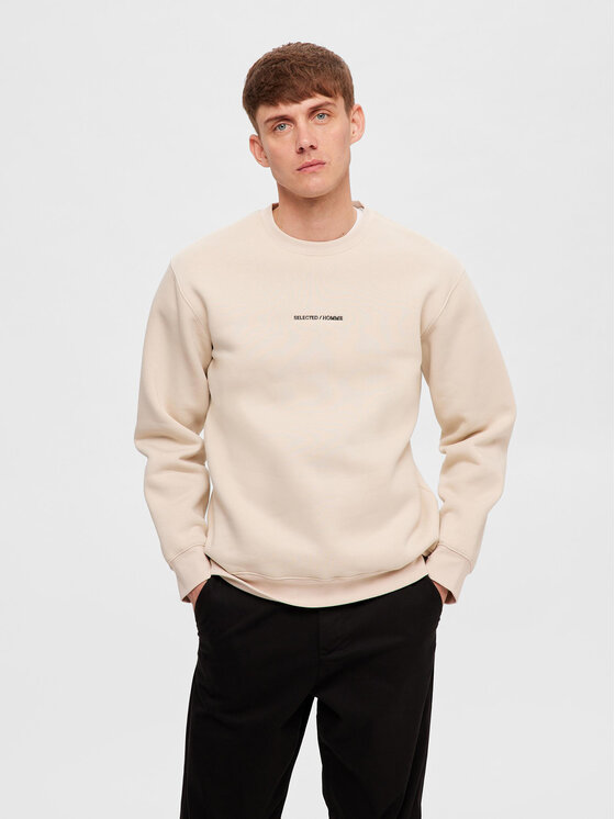 Selected Homme Selected Homme Μπλούζα 16090431 Μπεζ Regular Fit
