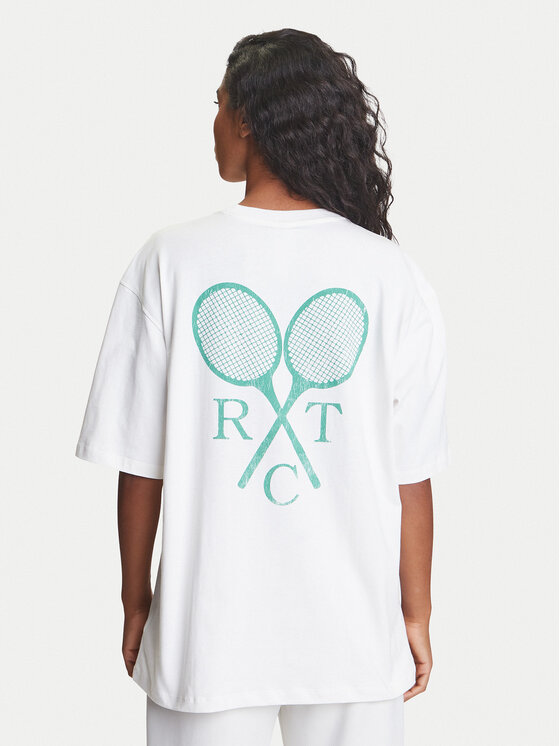 adidas adidas T-shirt Retro Tennis Boyfriend JW0226 Bijela Oversize