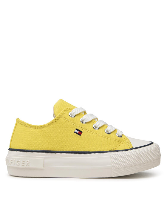 Teniși Tommy Hilfiger Low Cut Lace-Up Sneaker T3A4-32118-0890 M Yellow 200