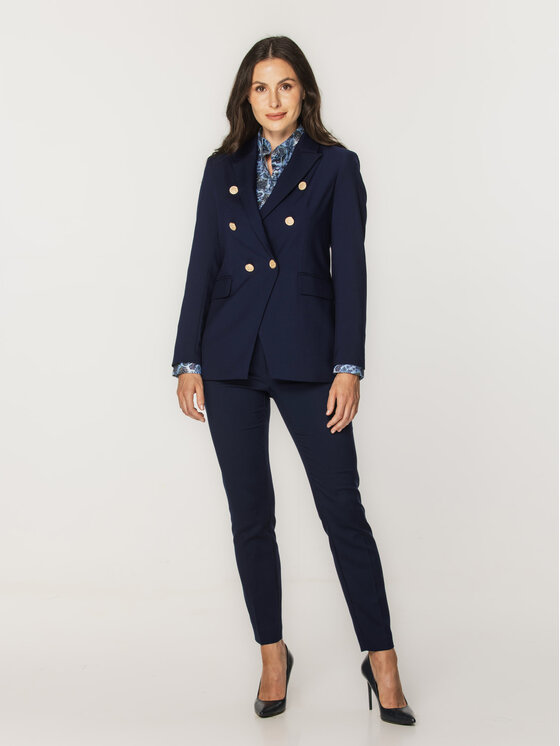 Willsoor Willsoor Marynarka 67827 Granatowy Regular Fit