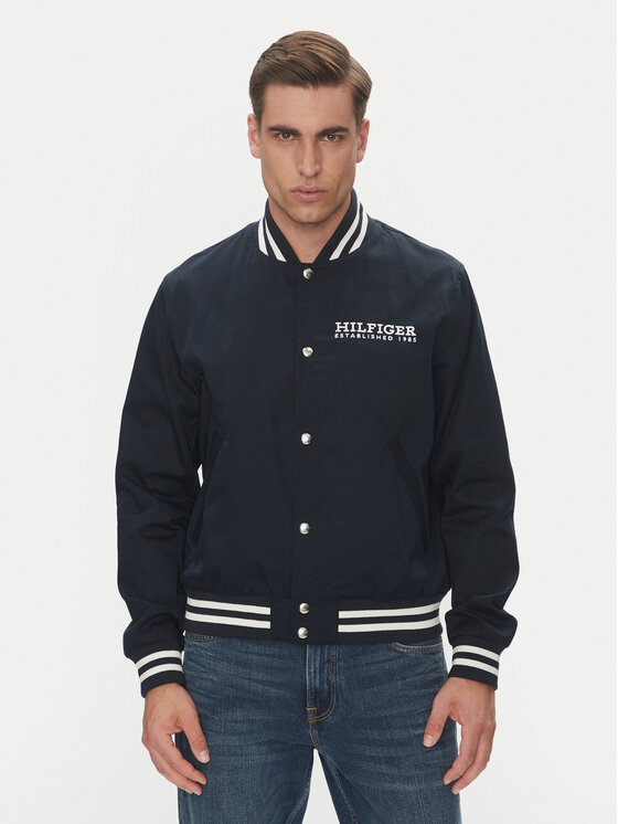 Tommy Hilfiger Męska Kurtka bomber, rozmiar XL, Granatowa, Americana Varsity MW0MW40647