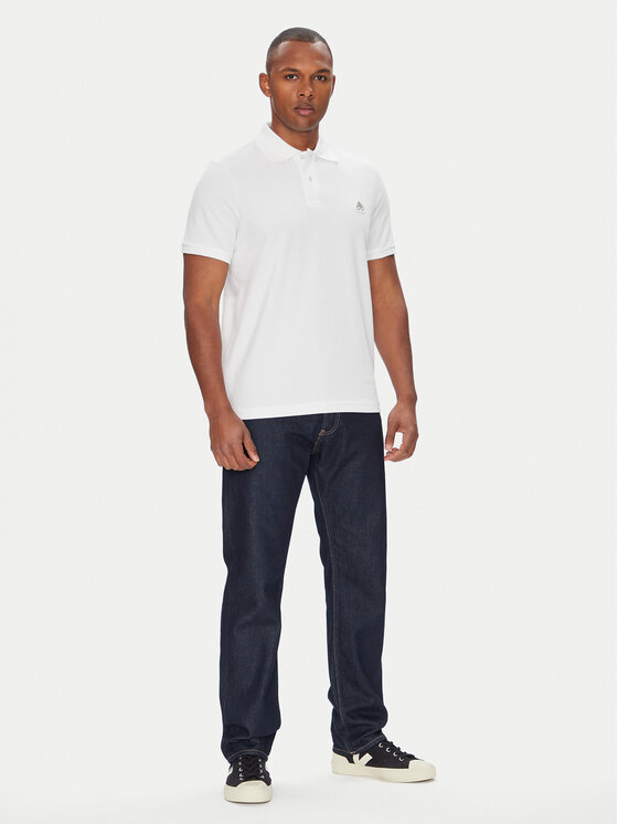 Moose Knuckles Moose Knuckles Polo Everett M34MT712 Biały Slim Fit