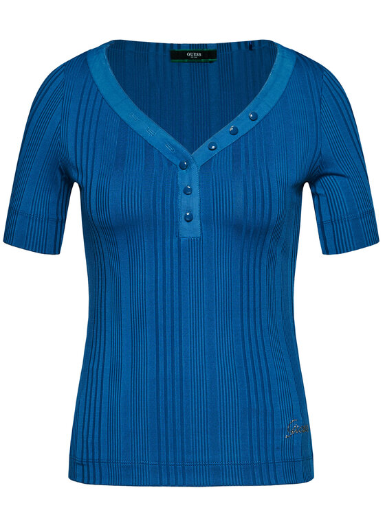 Guess Guess Halenka Leticia W1GP83 KAF42 Modrá Slim Fit