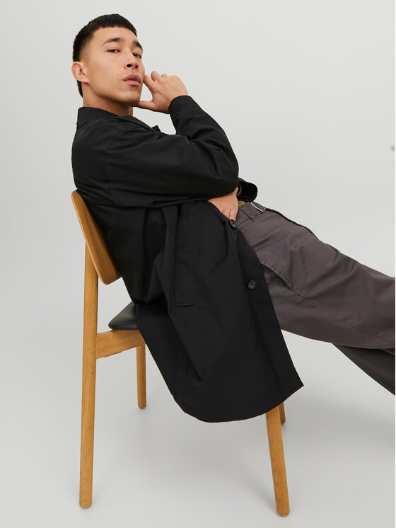 Jack & Jones Jack & Jones Παλτό μεταβατικό 12237692 Μαύρο Regular Fit