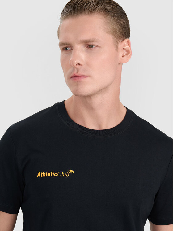 4F 4F T-Shirt MIDSHOP TEXTILE Czarny Regular Fit