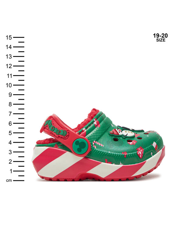 Crocs Crocs Şlapi Classic Mickey Xmass Lined Clog T 210815 Verde