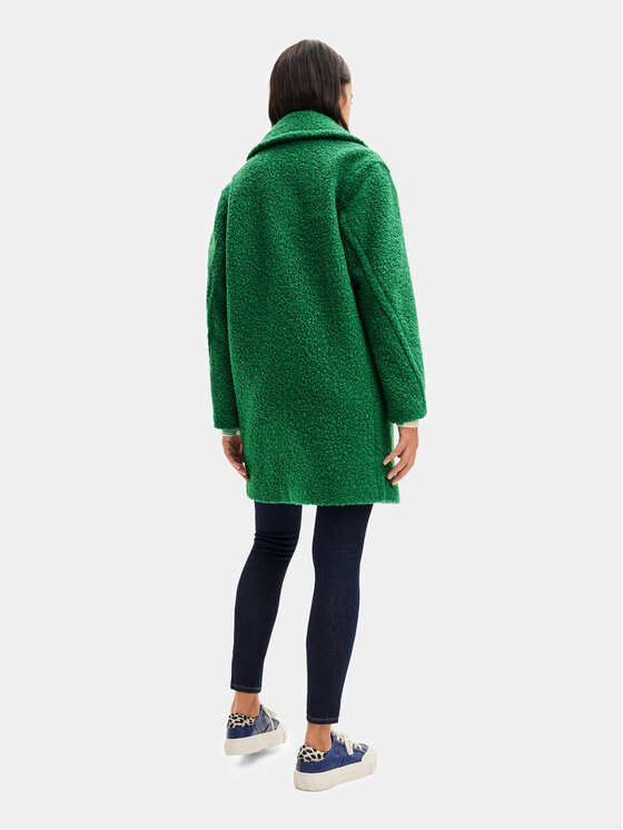 Desigual Desigual Cappotto di transizione 23WWEW21 Verde Comfort Fit